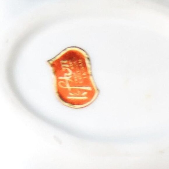 Vintage Lefton Porcelain Trinket Box With Violets Turtle Shaped Jewelry Storage - Picture 6 of 6